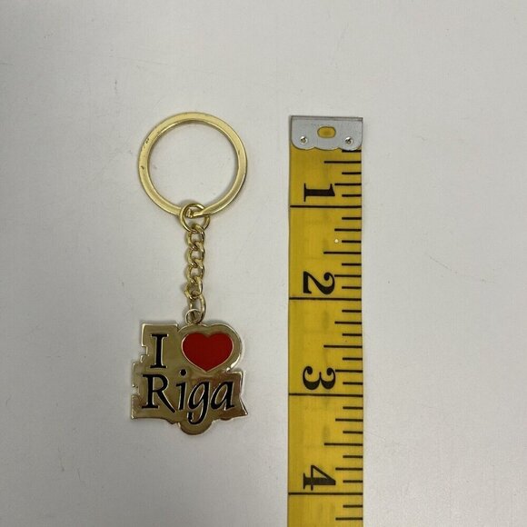 I Love Riga Heart Key Chain Keychain Travel Souvenir - Picture 2 of 4